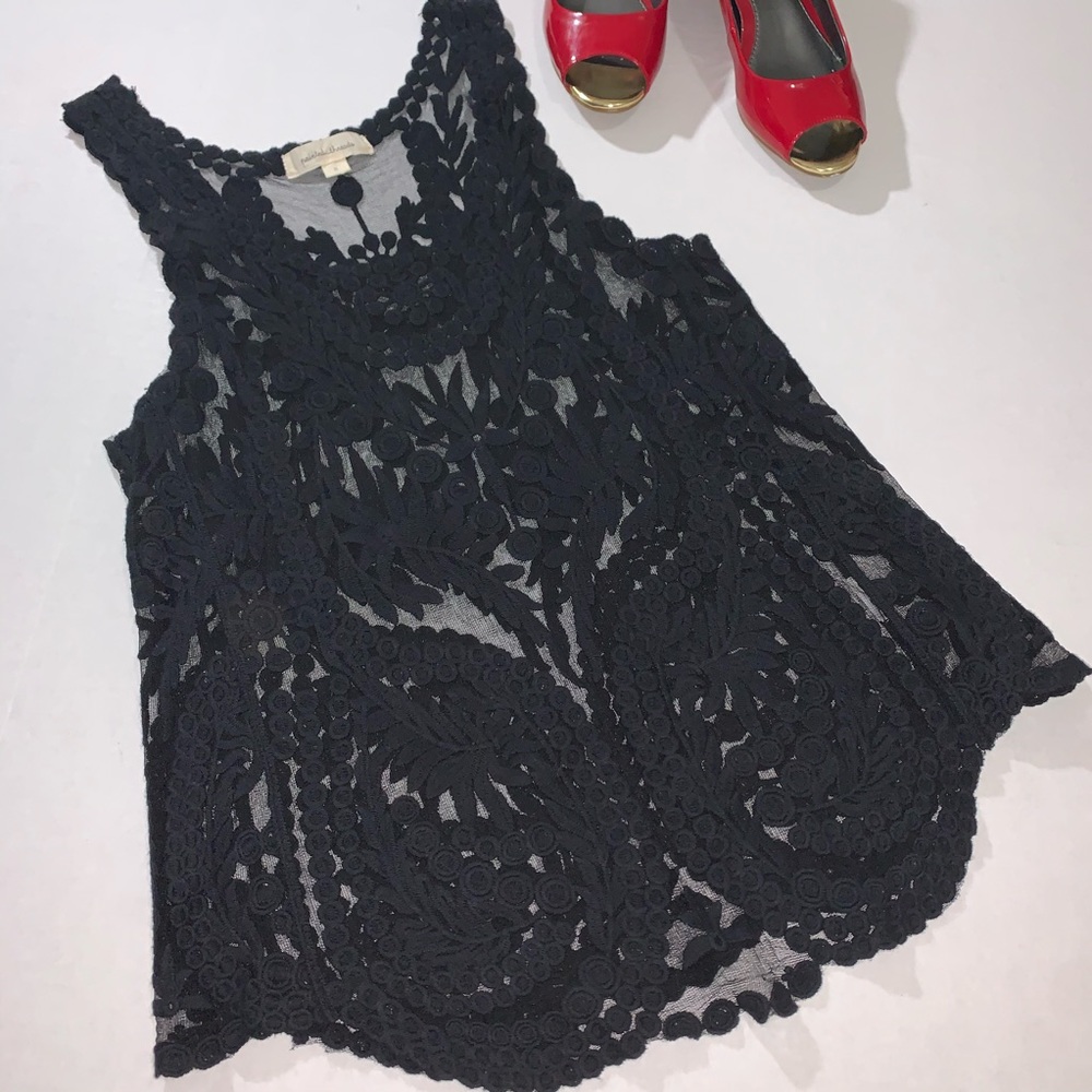 ❤️GUC PAINTED THREADS BLACK TANK TOP sz S